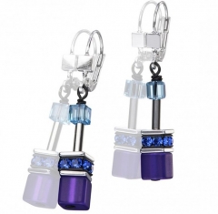 Серьги Blue-Purple 2838/20-0708 Coeur de Lion