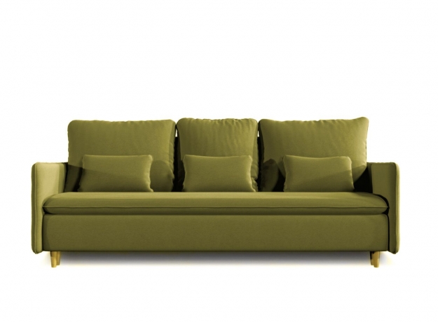 Диван-кровать Fresh, коллекция "Фреш" 214*96*114, Полиэстер, Хлопок, Нейлон, Пенополиуретан, Дерево, Зеленый
