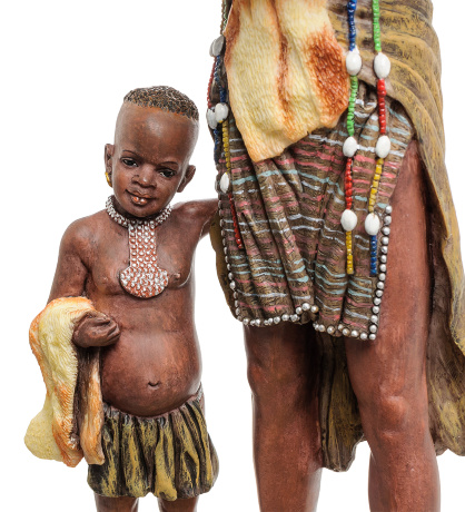WS-728 Статуэтка "Африканка с детьми"
