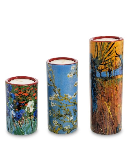 pr-TS01GO Набор подсвечников "Willows - Irises - Blossom" Винсент Ван Гог (Museum Parastone)