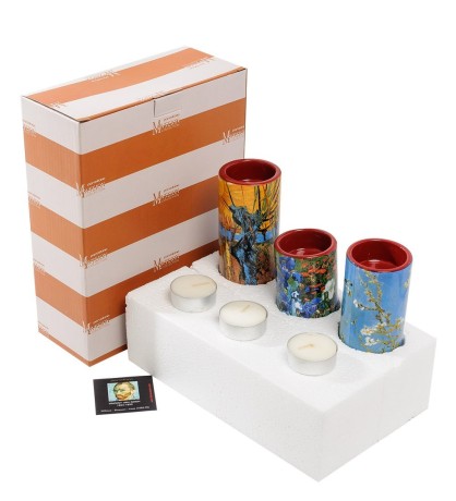 pr-TS01GO Набор подсвечников "Willows - Irises - Blossom" Винсент Ван Гог (Museum Parastone)