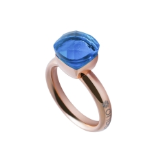 Кольцо Firenze sapphire 17.2 мм. 611724 BL/RG Qudo