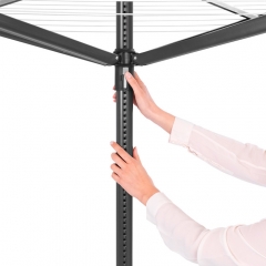 Уличная сушилка Lift-O-Matic (50 м навески), с чехлом, мешком для прищепок, прищепками, антрацит Brabantia