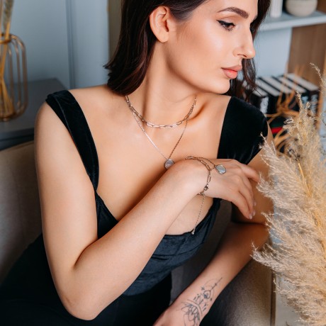 Браслет MOP C2003NM-B01.2 BW/S Fiore Luna