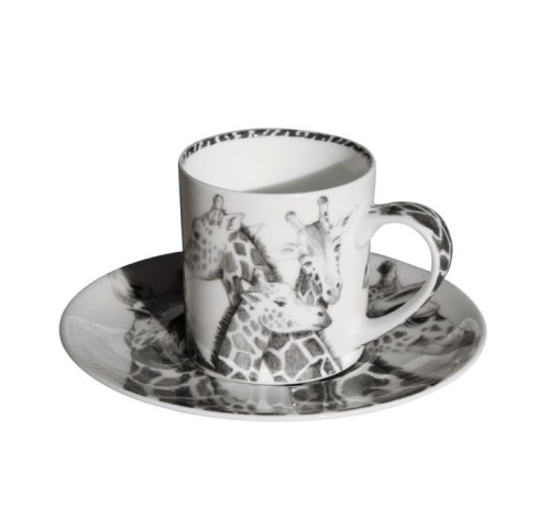 Чашка с блюдцем кофейная Giraffe, 100 мл. WILD SPIRIT Taitu