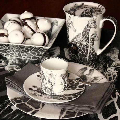 Чашка с блюдцем кофейная Giraffe, 100 мл. WILD SPIRIT Taitu