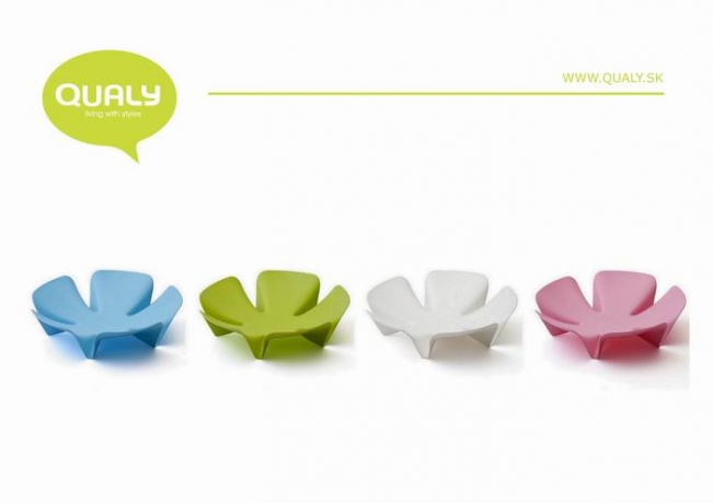 Ваза для фруктов Flower белая, Qualy