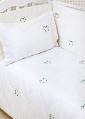 Бортик "СЕРДЕЧКИ NEW", 45х195см. белый/зеленый/желтый, BOVI