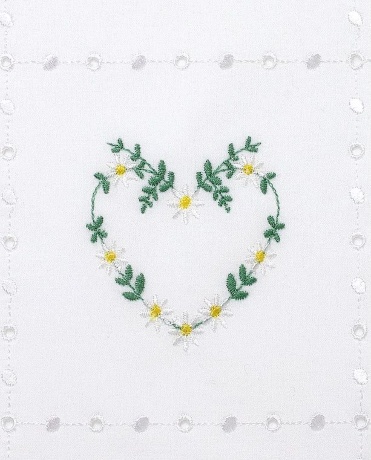 Бортик "СЕРДЕЧКИ NEW", 45х195см. белый/зеленый/желтый, BOVI