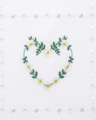 Бортик "СЕРДЕЧКИ NEW", 45х195см. белый/зеленый/желтый, BOVI