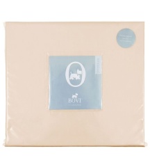 Простыня на резинке (SB), сатин, 200x220x30см. бежевый, BOVI