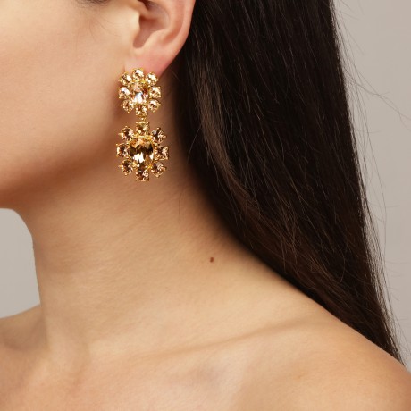 Серьги LINA SG BROWN /GOLDEN