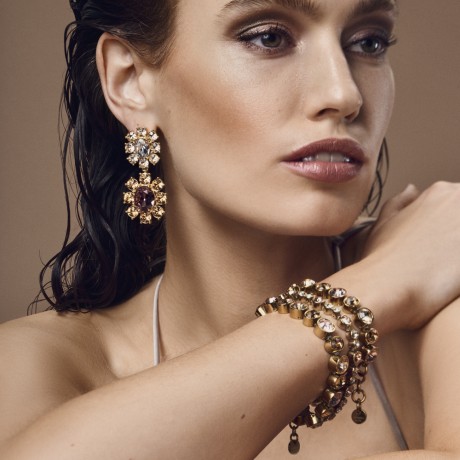 Серьги LINA SG BROWN /GOLDEN