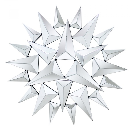 Панно настенное зеркальное "Шипы", 119 см.