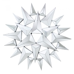 Панно настенное зеркальное "Шипы", 119 см.