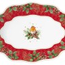 Блюдо овальное Рождественские ягоды, 30х21х5 см Easy Life