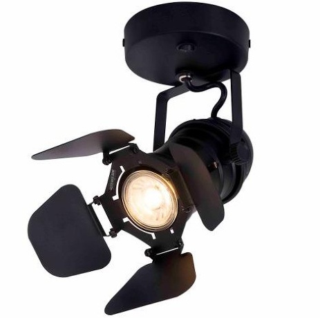 Настенный светильник STUDIO, Ø8 см. черный/метал, Halo Design