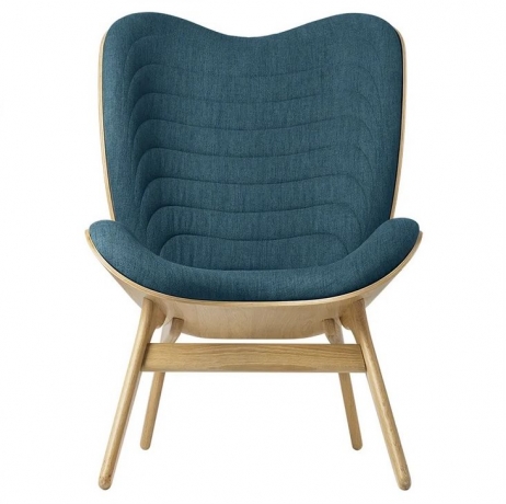 Кресло A Conversation Piece Tall, дуб/синее Umage