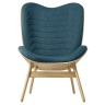 Кресло A Conversation Piece Tall, дуб/синее Umage