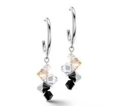 Пусеты Black-Crystal Coeur de Lion