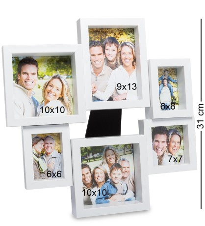 CHK-136 Панно-фоторамка "Семейная история" (на 6 фото: 9х13, 6х8, 7х7, 10х10)