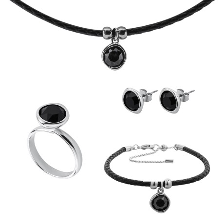 Колье Jet B1909.4 BW/S Fiore Luna