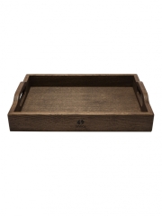 Поднос дубовый с ручками, 42х30х6 см. Uneca