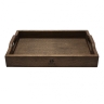 Поднос дубовый с ручками, 42х30х6 см. Uneca