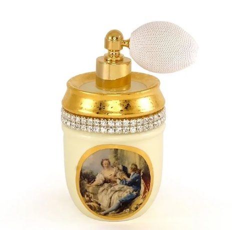 Баночка для парфюма с помпой, 7х14 см. BAROQUE, керамика, swarovski