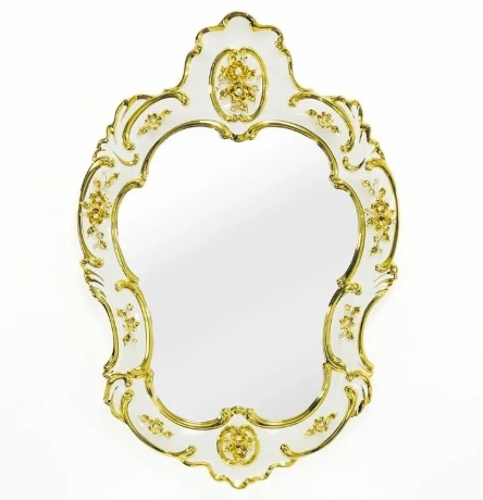 Зеркало настенное, 57х84 см. EMOZIONI, керамика, swarovski