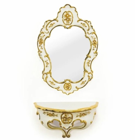 Зеркало настенное, 57х84 см. EMOZIONI, керамика, swarovski