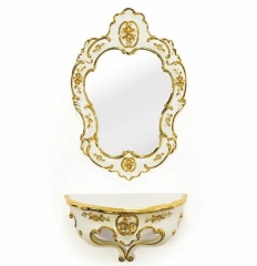 Зеркало настенное, 57х84 см. EMOZIONI, керамика, swarovski