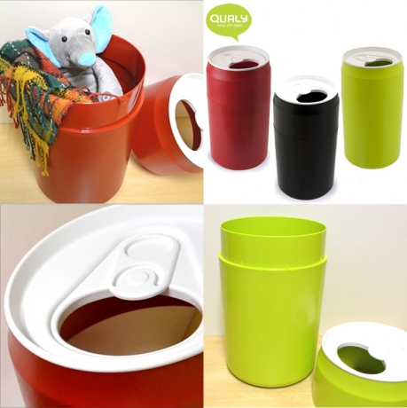 Корзина для мусора Capsule, красная, Qualy