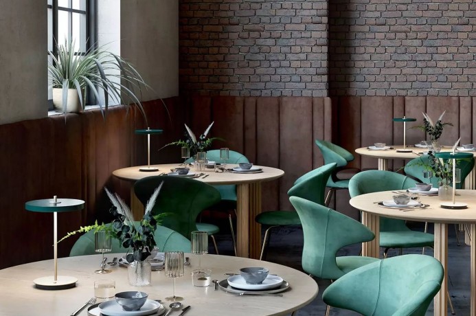 Светильник настольный Asteria Move forest green V2, Ø 20x30,6 см. Umage