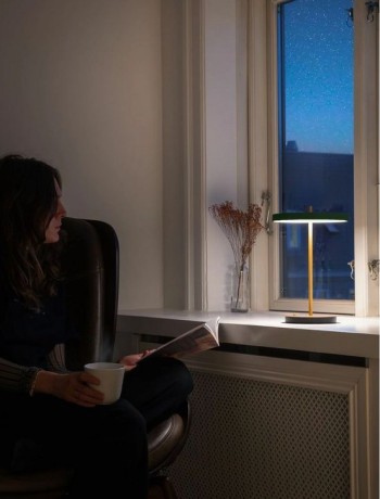 Светильник настольный Asteria Move forest green V2, Ø 20x30,6 см. Umage