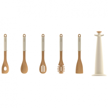Набор деревянных кухонных инструментов Elevate™ Carousel кремовый