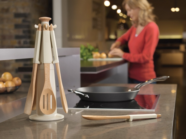 Набор деревянных кухонных инструментов Elevate™ Carousel кремовый