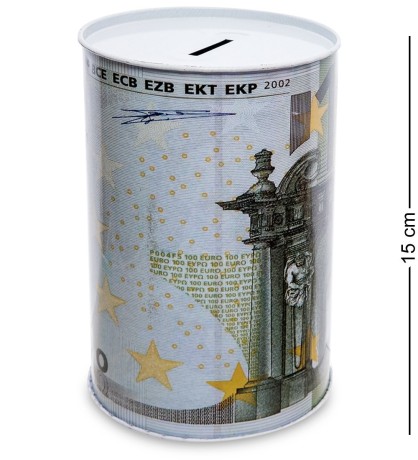 BX- 44/2 Металлическая копилка бол. "Евро"