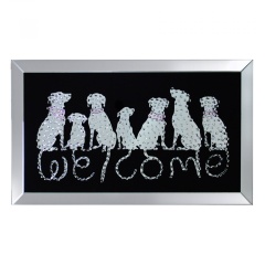 Постер декоративный со стразами "Собаки" Welcome, 120х70 см.