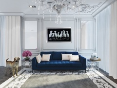 Постер декоративный со стразами "Собаки" Welcome, 120х70 см.