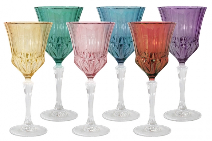 Набор из 6 бокалов для вина "Адажио" Same Decorazione, цветная