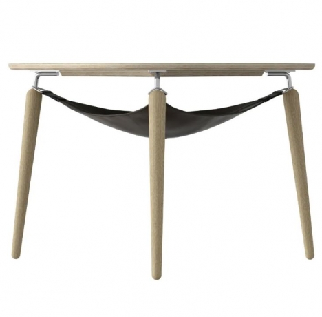 Столик журнальный Hang Out, дуб, 75х73х49 см, серый Umage