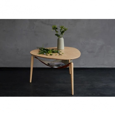 Столик журнальный Hang Out, дуб, 75х73х49 см, серый Umage