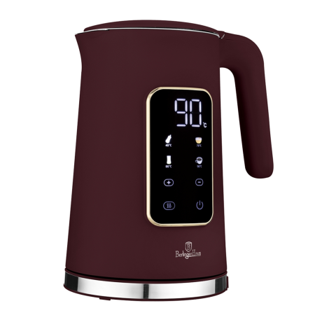 Чайник цифровой электрический, 1,7 л. матовый бордо, Leonardo, Berlinger Haus