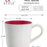 Кружка Frost, красная, 0,45 л. Home & Style