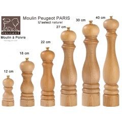 Мельница для соли Paris Peugeot, 18 см. светлое дерево