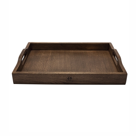 Поднос дубовый с ручками, 50х36х6 см. Uneca