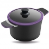 Кастрюля, 20 см. 2,5 л. фиолетовая, Squality