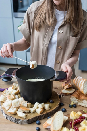 Кастрюля, 20 см. 2,5 л. фиолетовая, Squality