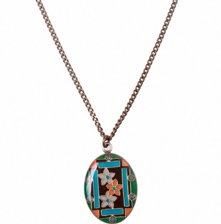 Колье Незабудки B75786-6D BR Clara Bijoux